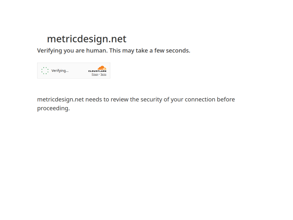 Screenshot of metric design studio website.