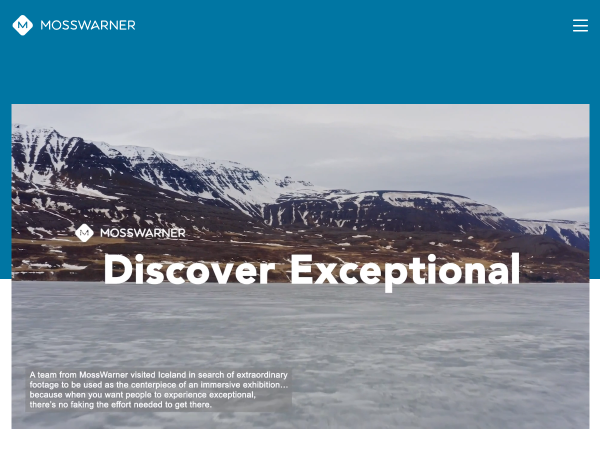 Screenshot of mosswarner website.