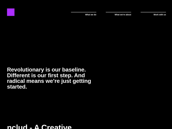 Screenshot of nclud website.