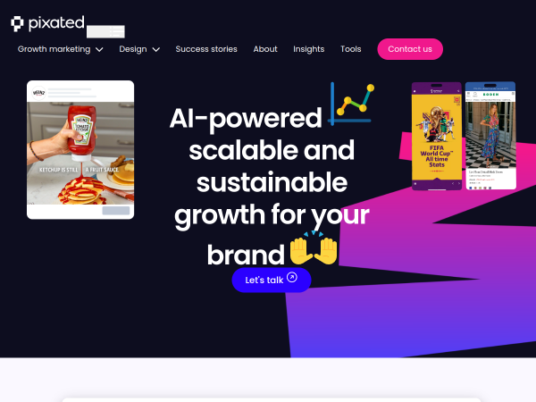 Screenshot of pixated website.