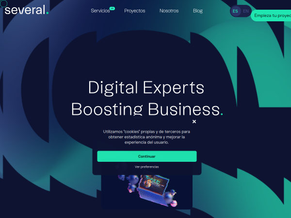 Screenshot of several.pro website.