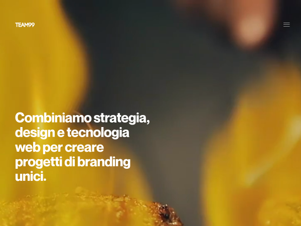 Screenshot of team99 website.