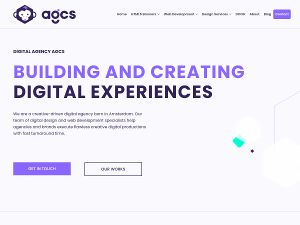 Screenshot of agcs website.