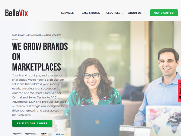 Screenshot of bellavix website.