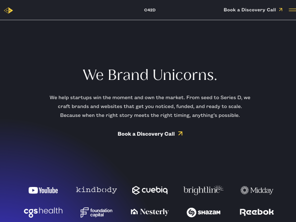 Screenshot of c42d website.