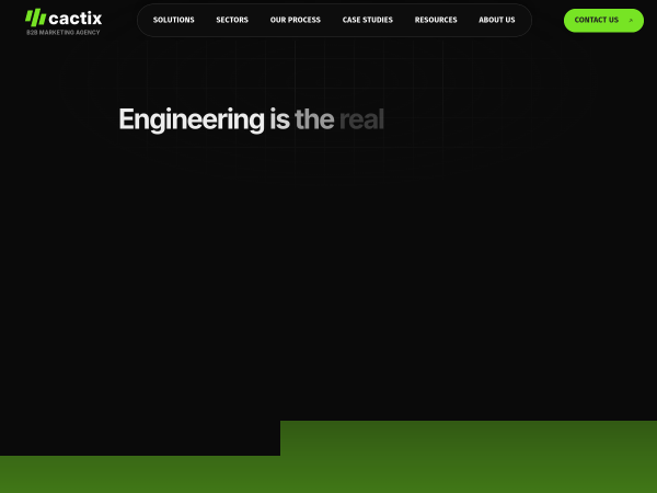 Screenshot of cactix website.