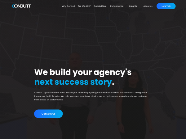 Screenshot of conduit digital website.