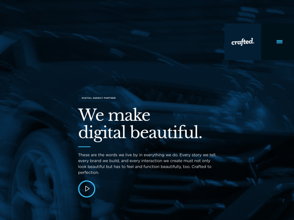 Screenshot of crafted website.