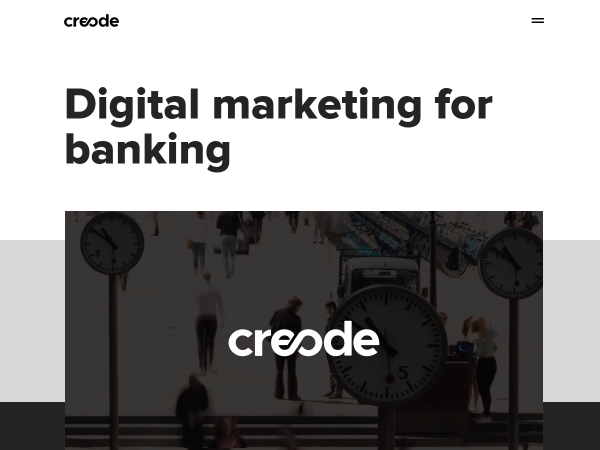 Screenshot of creode website.