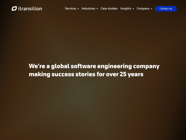Screenshot of itransition website.