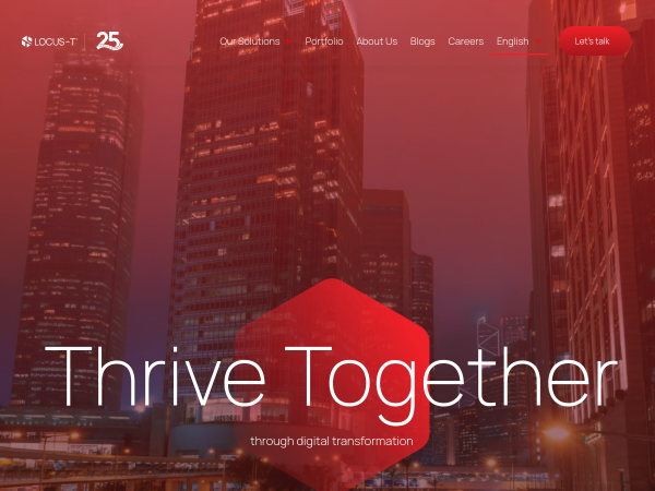 Screenshot of locus t website.
