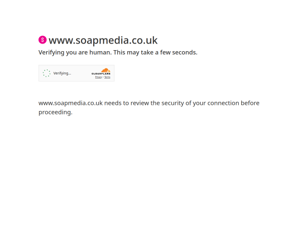 Screenshot of soap media website.