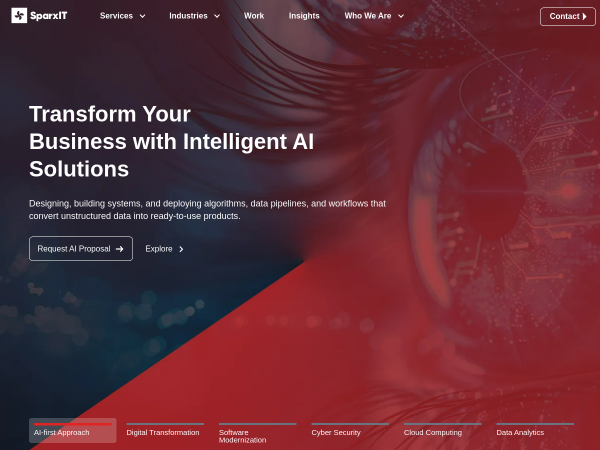 Screenshot of sparxit website.