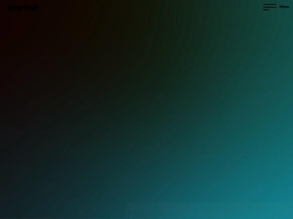 Screenshot of starfish branding agency website.