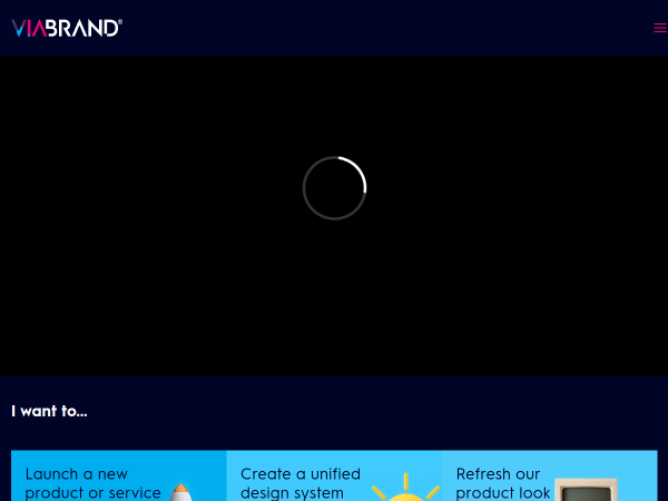 Screenshot of viabrand website.