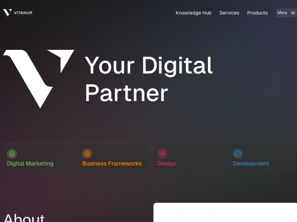 Screenshot of vitanur website.
