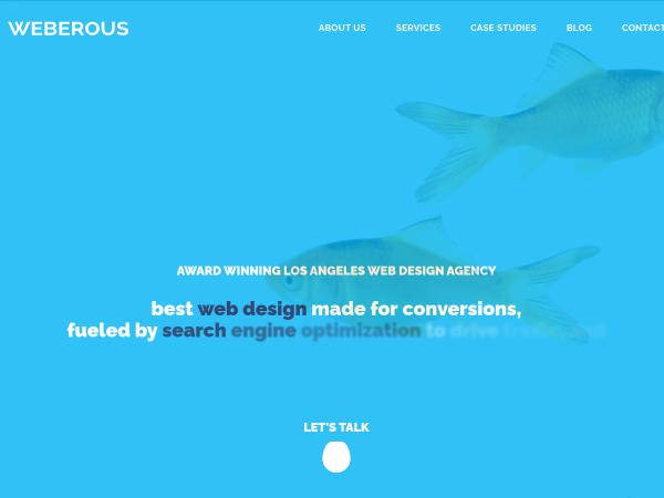 Screenshot of weberous website.