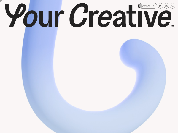 Screenshot of your creative website.