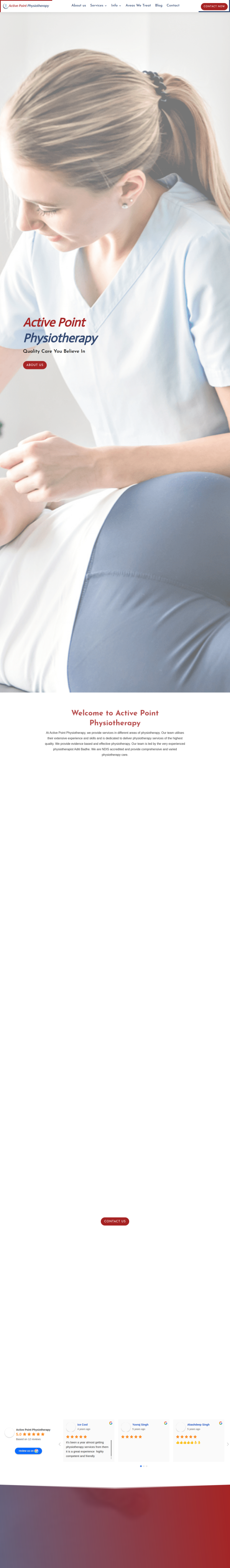 Active Point Physio website