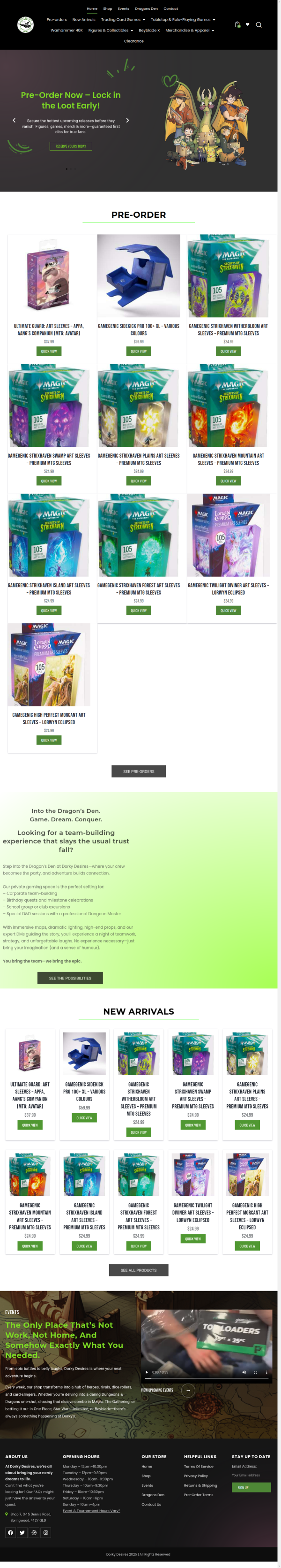 Dorky Desires website