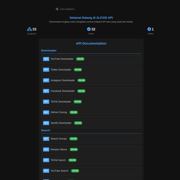 Screenshot api.alfixd.my.id