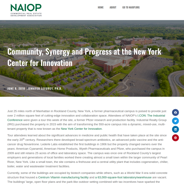 Community, Synergy and Progress at the New York Center for Innovation