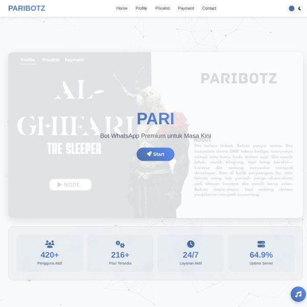 Screenshot bot.parie.site