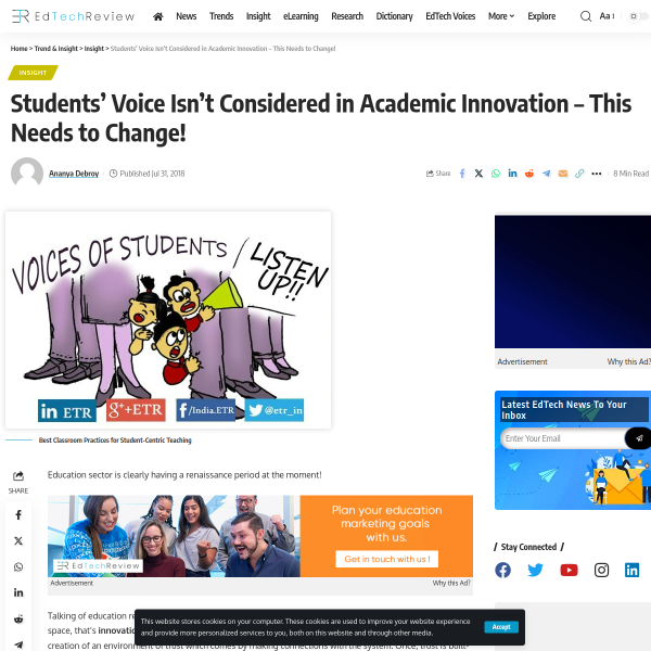Students' Voice Isn't Considered in Academic Innovation - This Needs to Change!