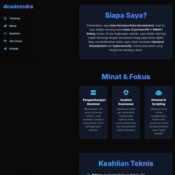 Screenshot indrazzy.my.id