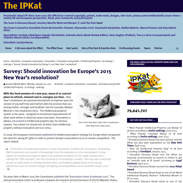Survey: Should innovation be Europe's 2015 New Year's resolution?