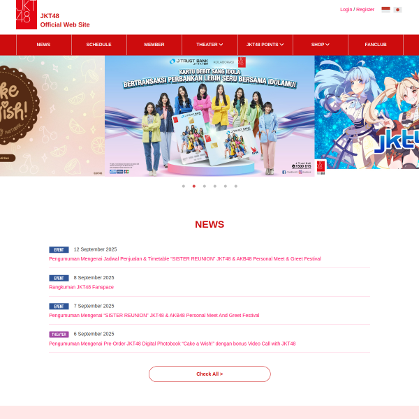 Screenshot jkt48.com