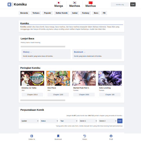 Screenshot komiku.org