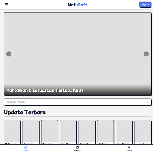 Screenshot manga.nefusoft.cloud