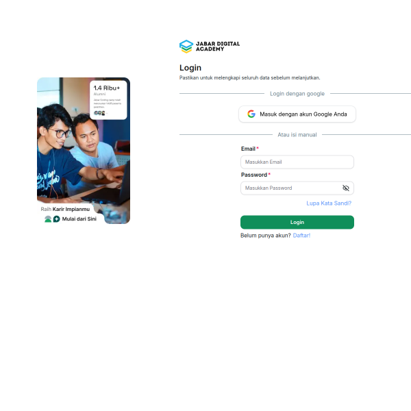 Screenshot my.digitalacademy.jabarprov.go.id