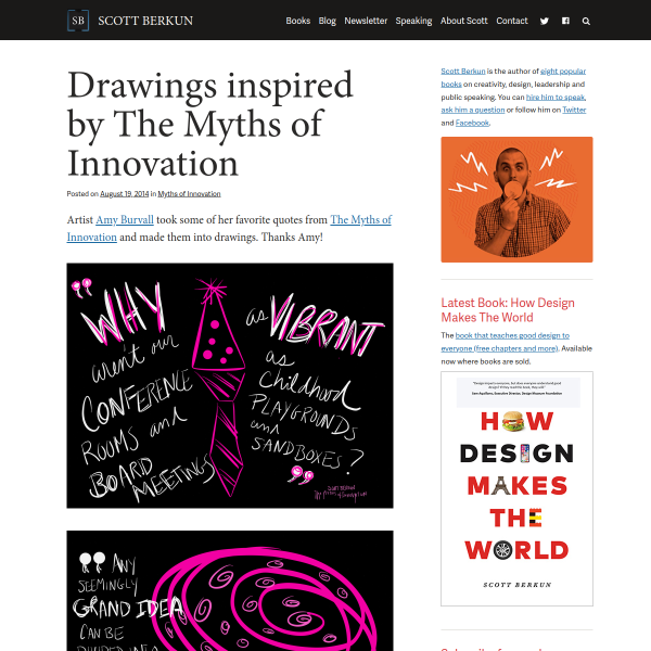 Drawings inspired by The Myths of Innovation
