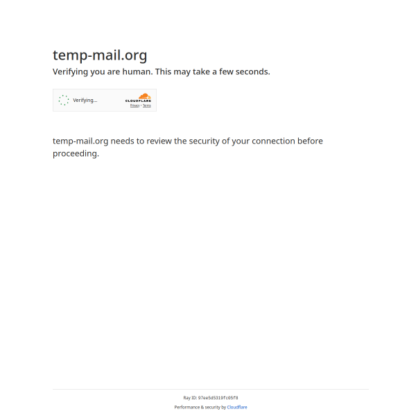 Screenshot temp-mail.org