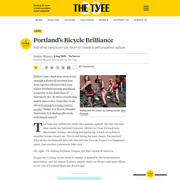Christine McLaren compares Portland&#039;s and Vancouver&#039;s bicycle infrastructure