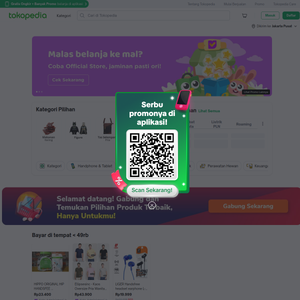 Screenshot tokopedia.com