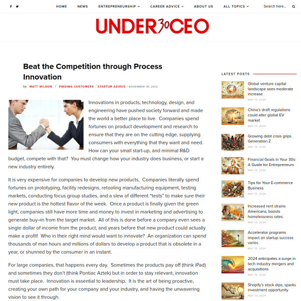 Beat the Competition through Process Innovation