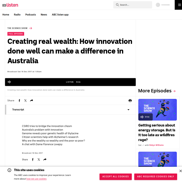Creating real wealth: How innovation done well can make a difference in Australia