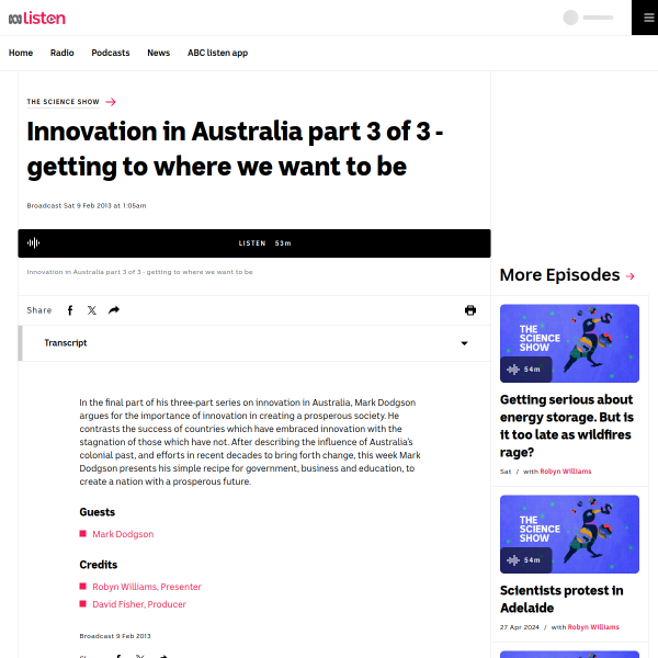 Innovation in Australia part 3 of 3 - getting to where we want to be
