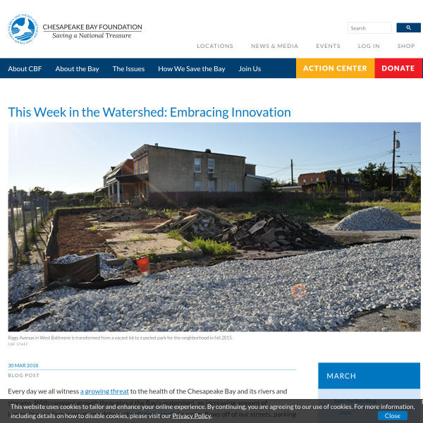 This Week in the Watershed: Embracing Innovation