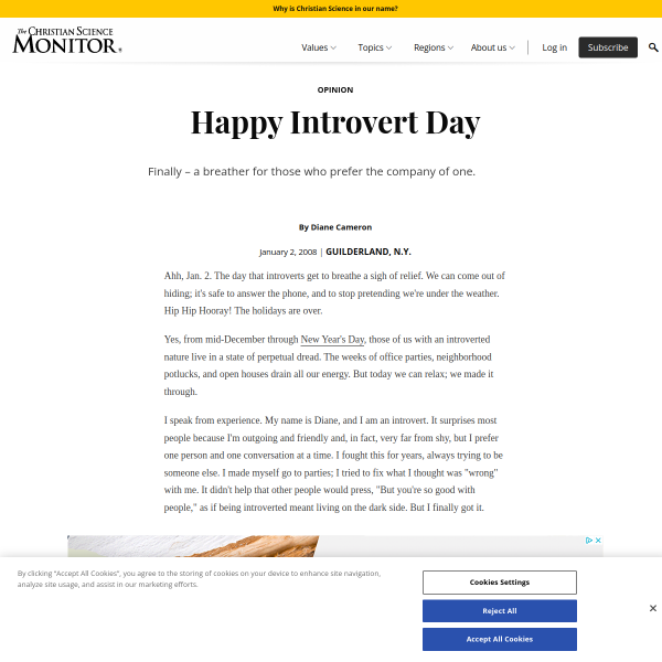 Let&#039;s make January 2nd Introvert Day!