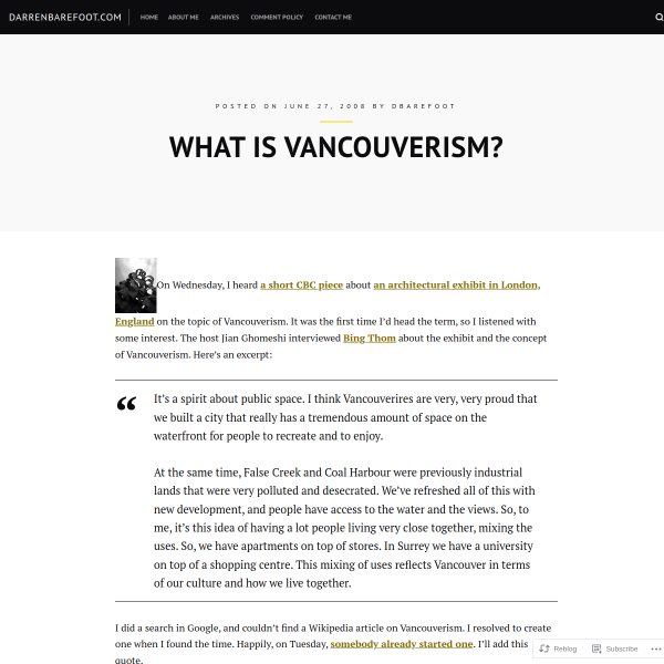 What is Vancouverism?