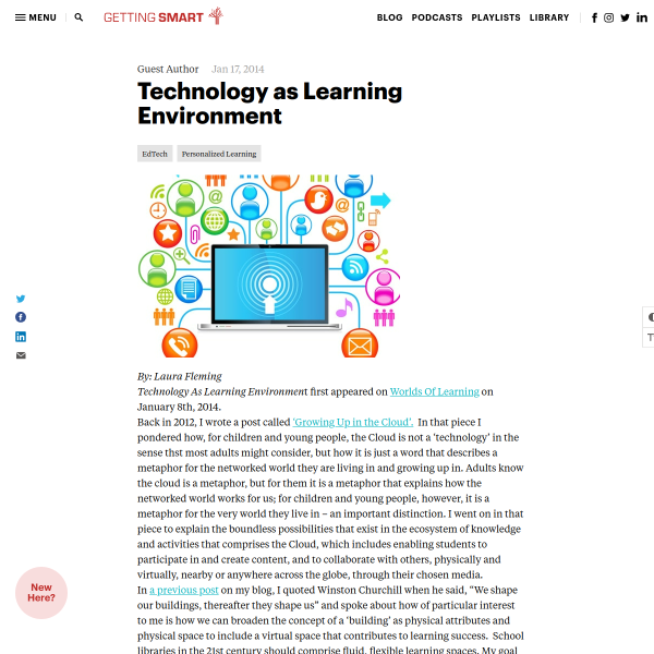 Technology as Learning Environment - Getting Smart by Guest Author - EdTech, Innovation