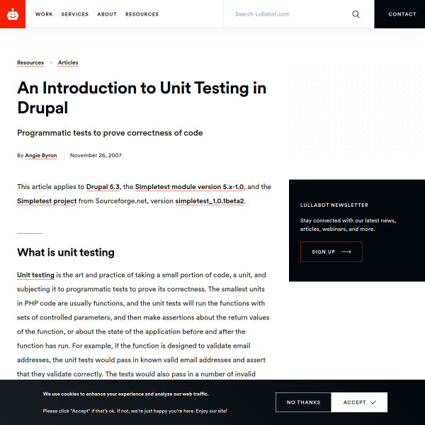 An Introduction to Unit Testing in Drupal