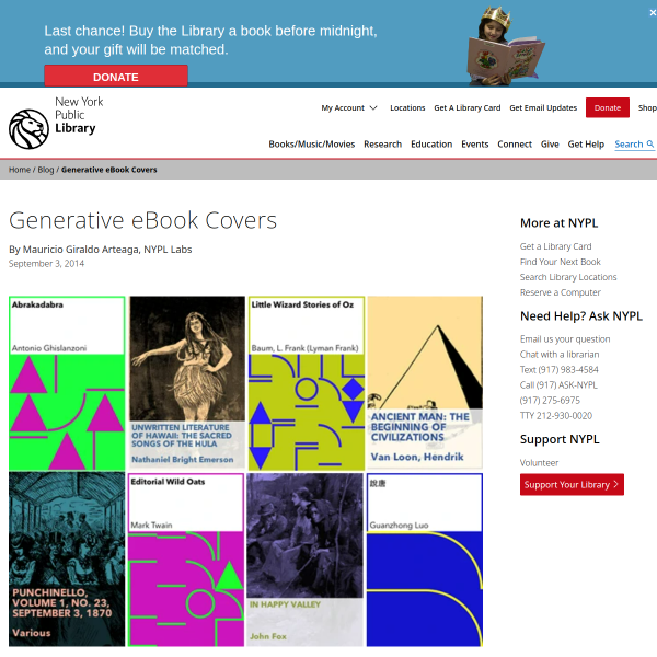 Mauricio Giraldo Arteaga on how he generates book covers for NYPL ebooks based on the titles