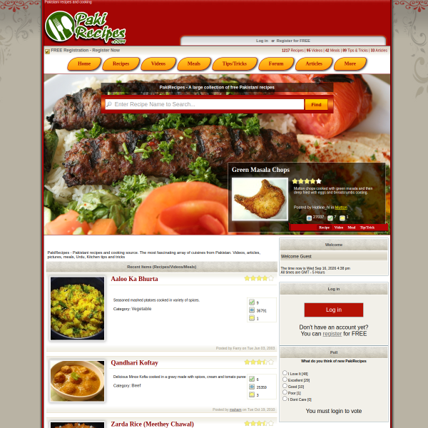 Preview of PakiRecipes - Pakistani Recipes Online