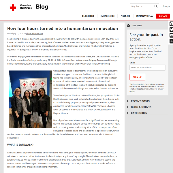 How four hours turned into a humanitarian innovation - Canadian Red Cross Blog