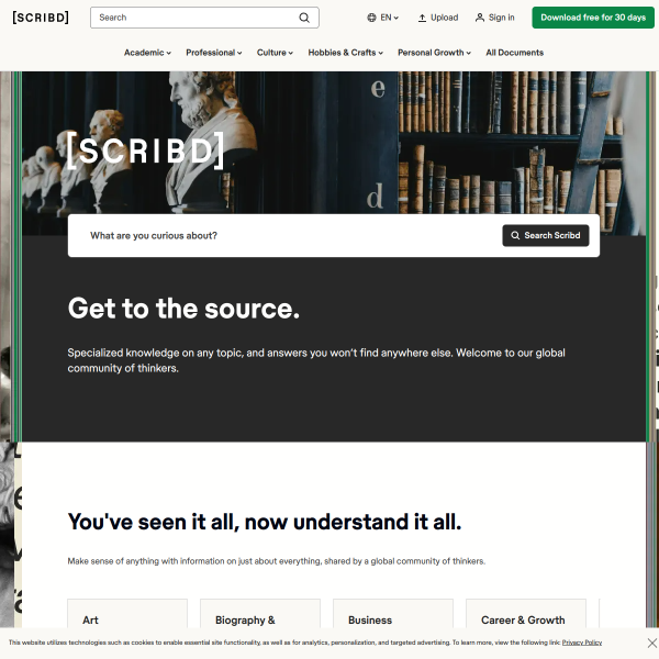 Screenshot www.scribd.com